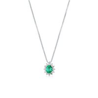 Collier Mirco Visconti Femme in Or blanc Smeraldo 0.29 Ct LF458/B5S - LF458/B5S
